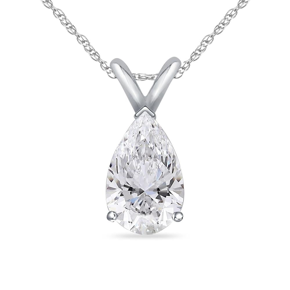 Prestige Boutique Diamonds Pear shaped Pendant w/Chain Size 1.00ct