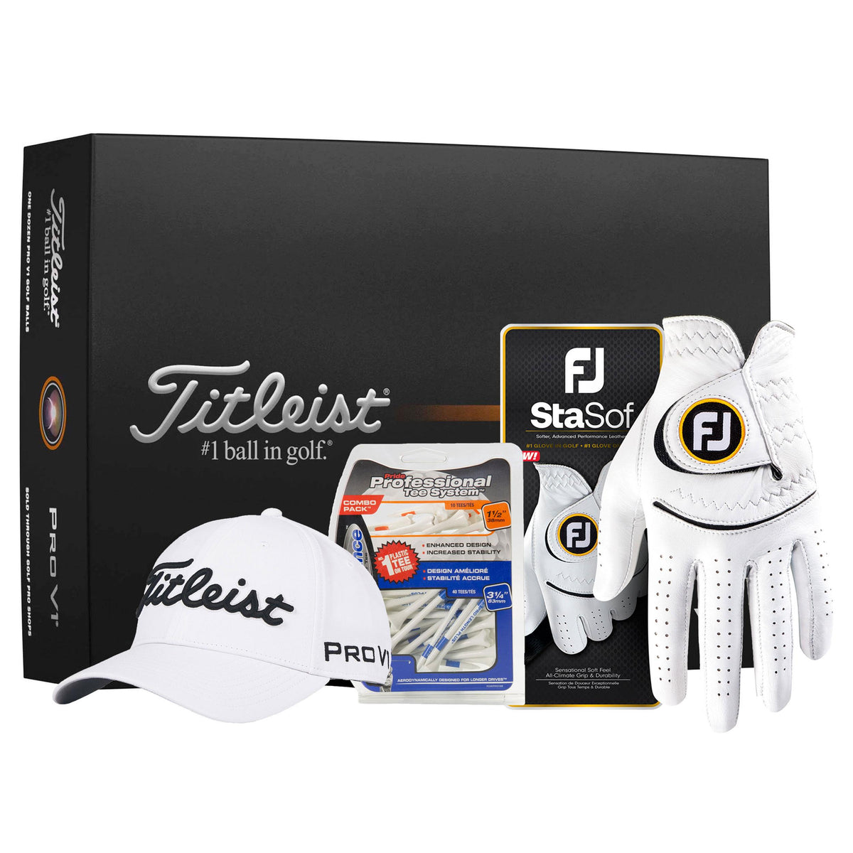 Titleist ProV1 Tour Peformance Kit - White - Regular Left Hand/M/L