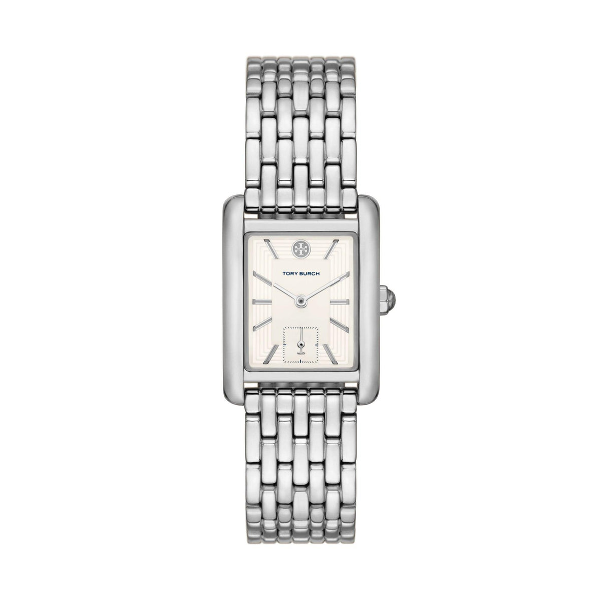 Tory Burch Ladies' Eleanor Silver-Tone Stainless Steel Watch Cream Dial