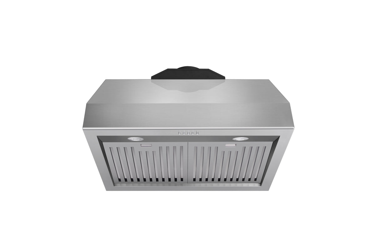 Thor 30" Tall Under-Cabinet Wall Mount Range Hood: Stainless Steel