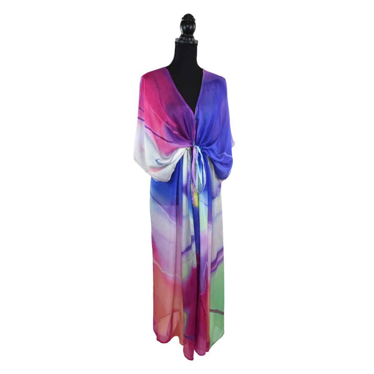 Dupatta Designs Fizzano Watercolor Long Kimono
