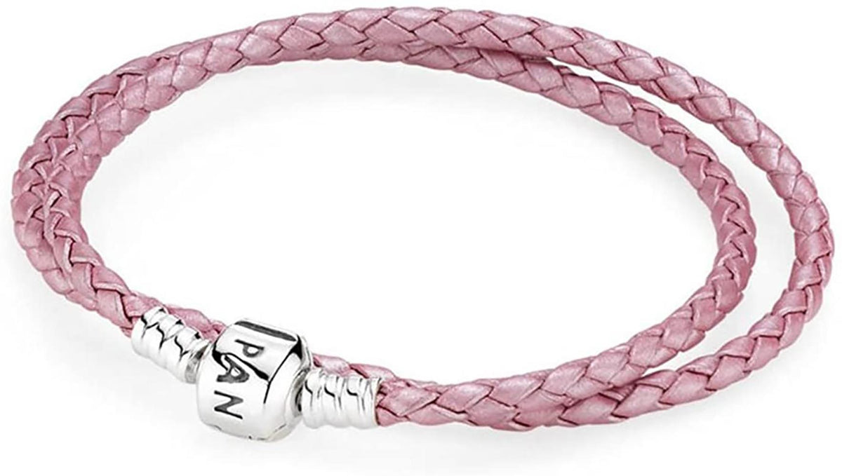 Pandora Double Leather Bracelet Size 13.8"