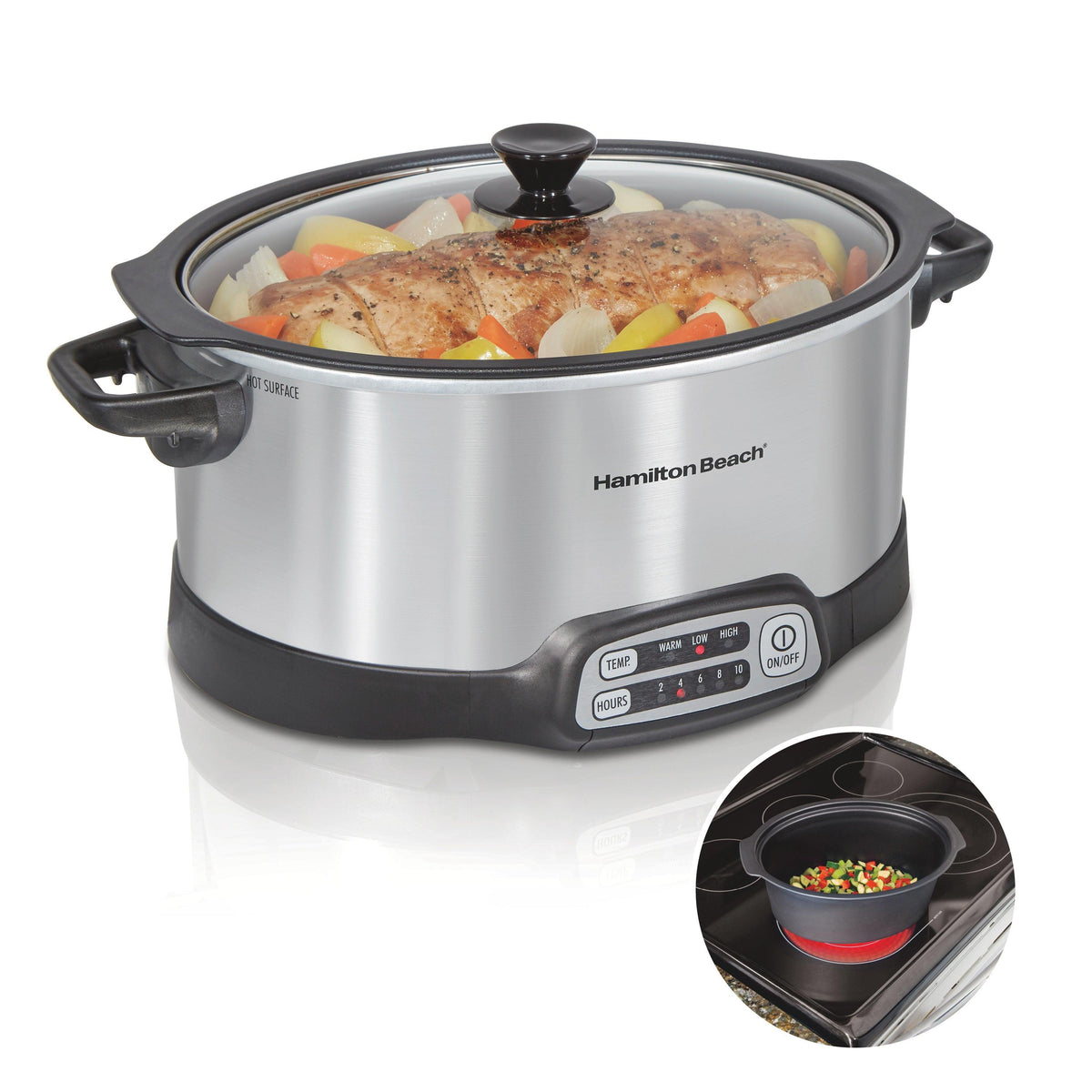 Hamilton Beach 6qt Stovetop Sear & Cook Slow Cooker