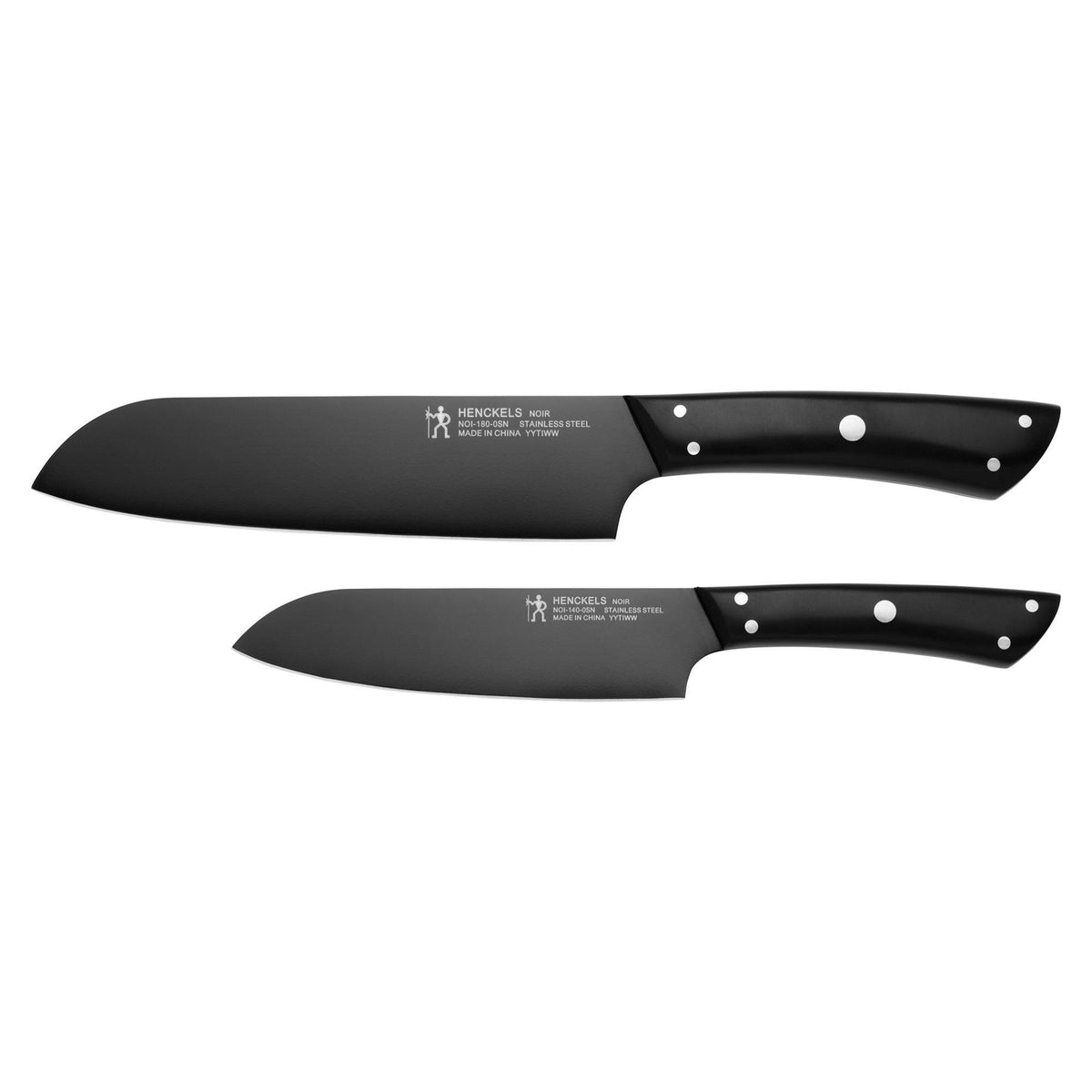 Henckels Noir 2pc Santoku Knife Set