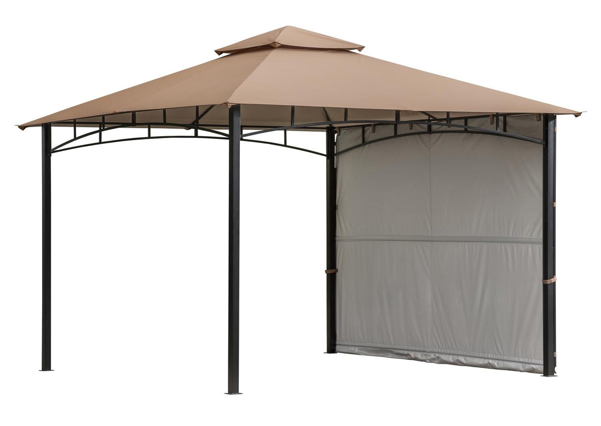 Shelter Logic Redwood Gazebo with Awning Size 11x11