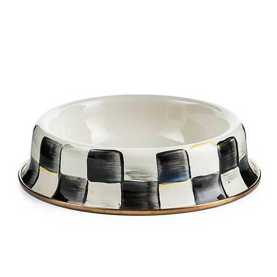 MacKenzie-Childs emerald check cat dish