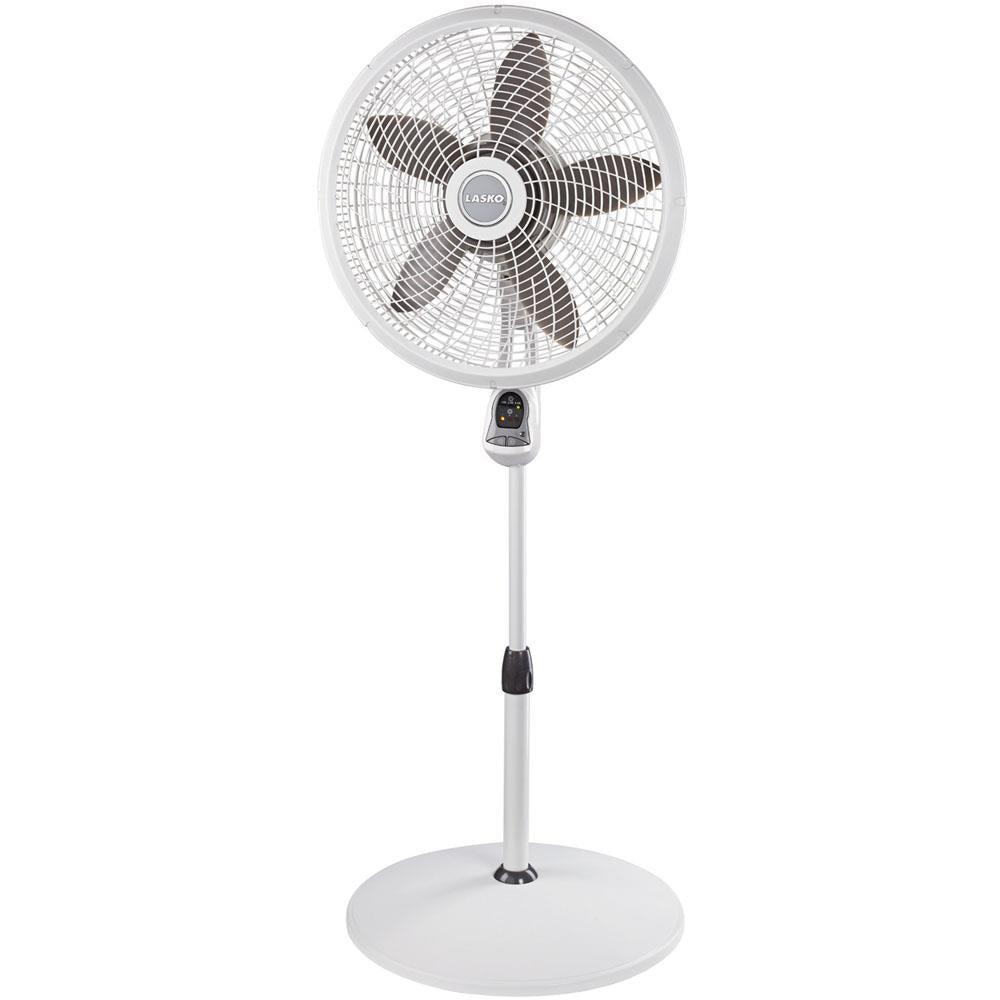 Lasko 18 In. Adjustable Cyclone Pedestal Fan with Remote Control, White
