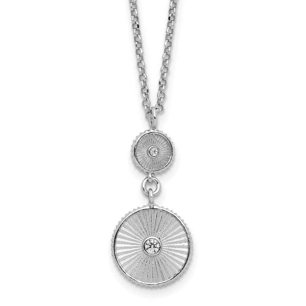 Distinctive Sterling Silver Rhodium Plated Necklace