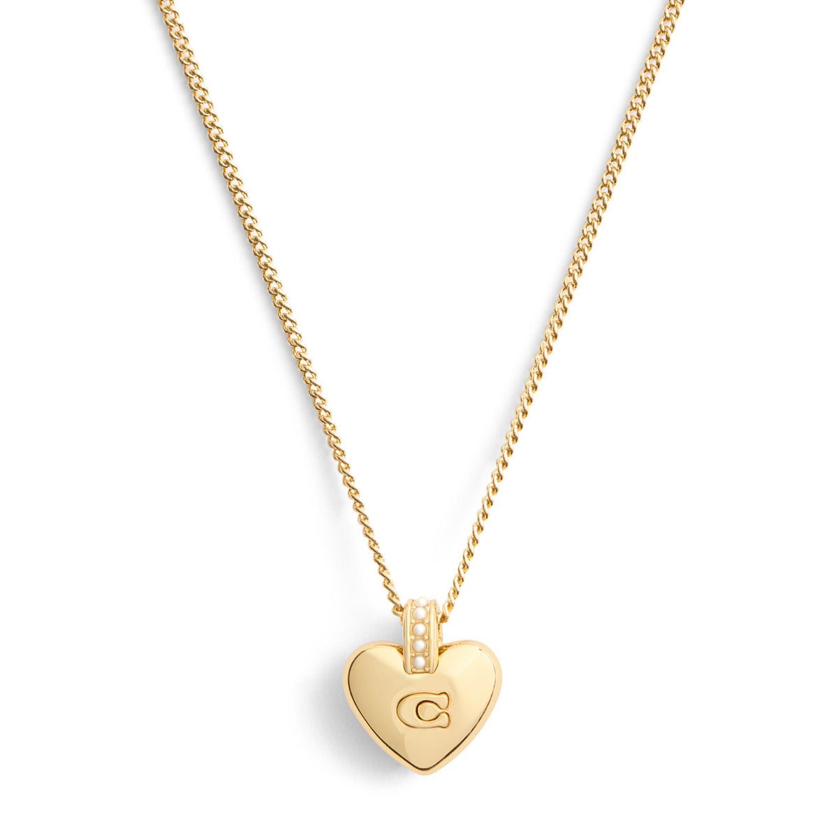 COACH Puffy Heart Pendant - Gold