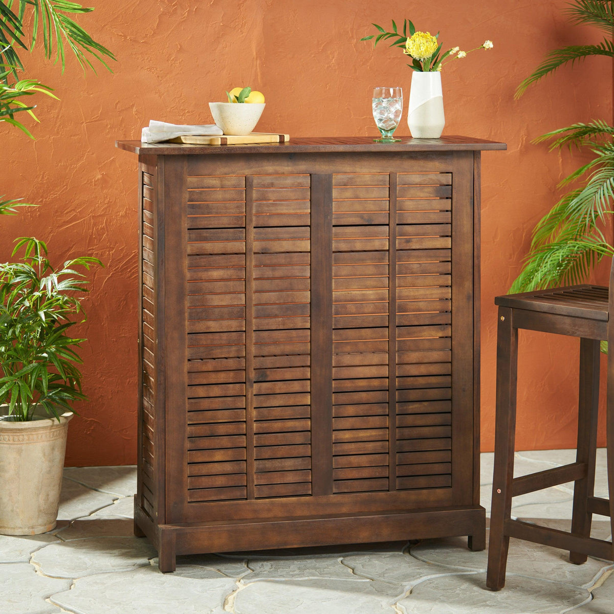Stark Home Jalama Acacia Wood Non Fsc Kd Bar