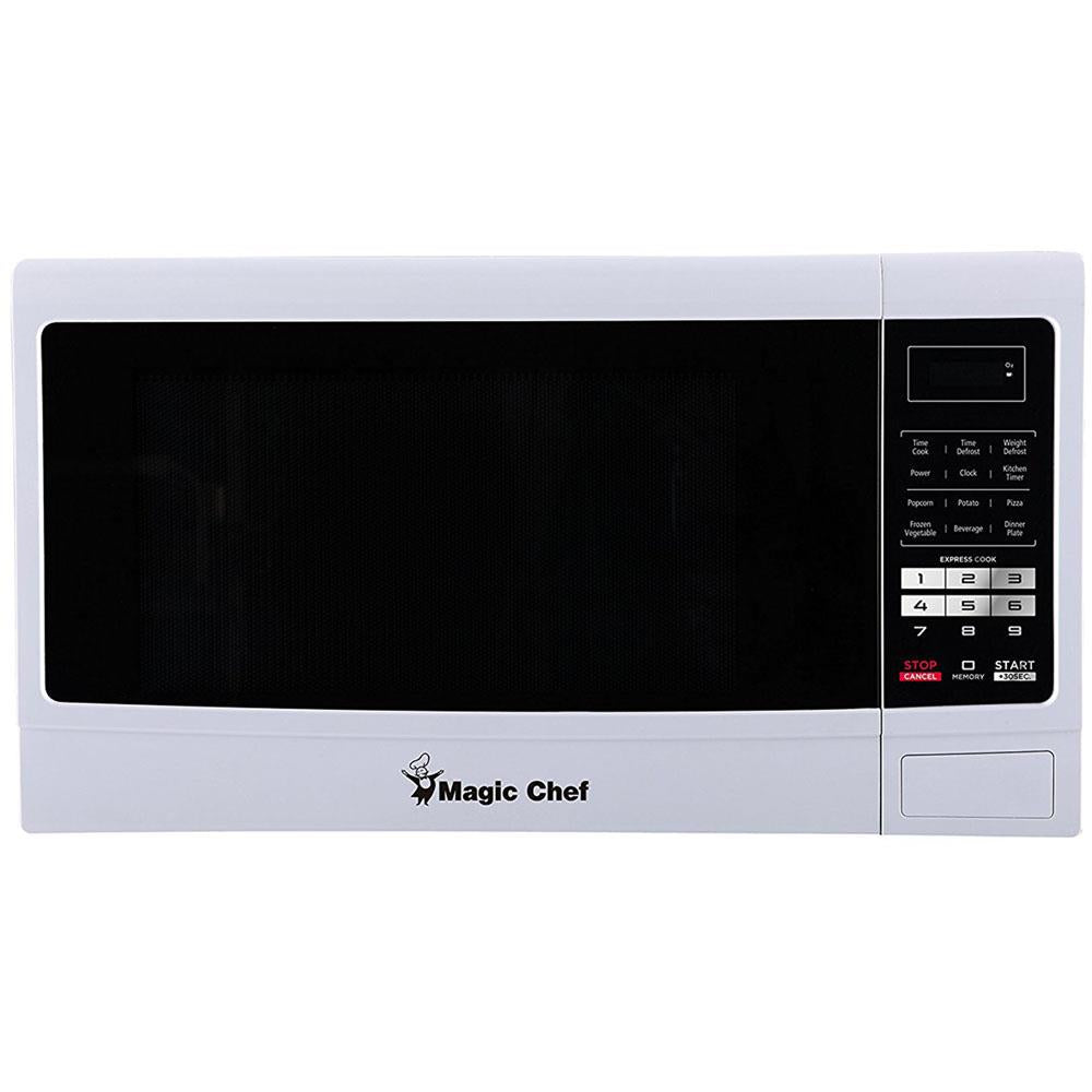 Magic Chef 1.6-Cu. Ft. 1100W Countertop Microwave Oven with Push-Button Door in White