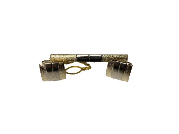 Completely Bella Matte Finish Cufflink and Tiebar Set