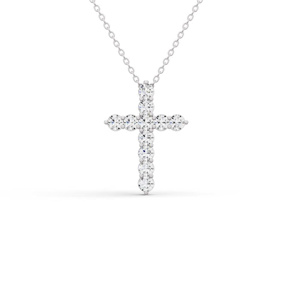 Prestige Boutique Diamonds Round Lab Diamond Cross Pendant Size 1 CT