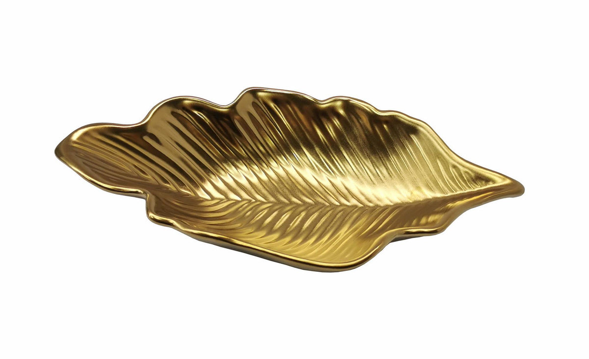 Stark Home Botanic Collection 8.5" Porcelain Deep Leaf Plate