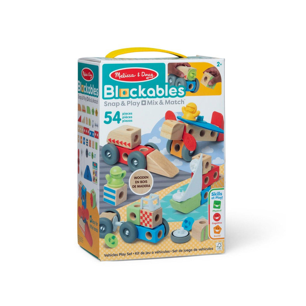 Melissa & Doug Blockables Vehicles Play Set Ages 2+ Years