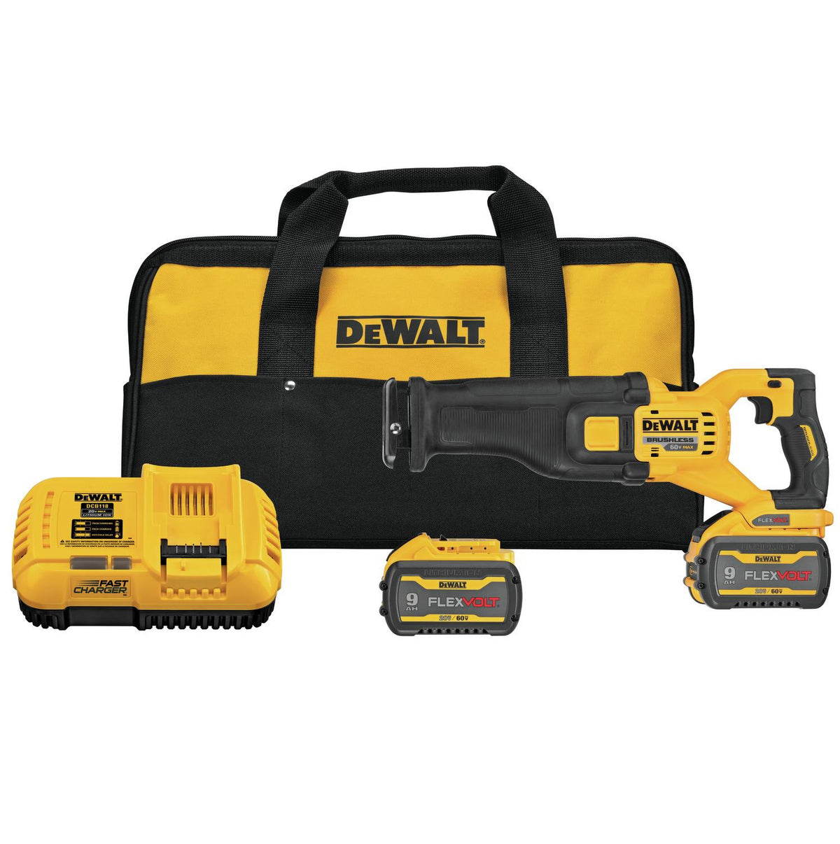 DeWalt FLEXVOLT 60V MAX Brushless Reciprocating Saw Kit w/ 2 Batteries