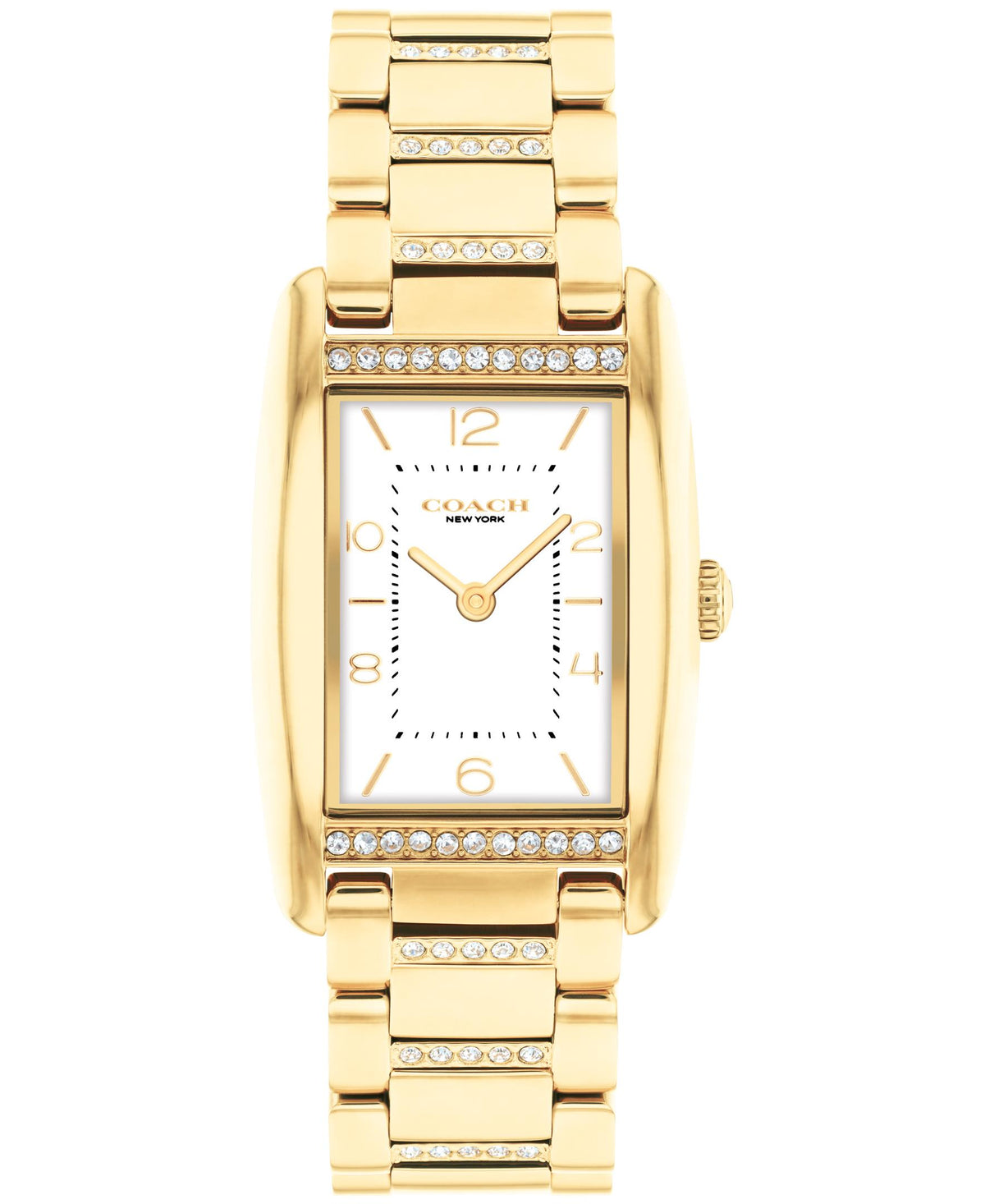 Coach Reese Ladies. GP Case. GP Bracelet with deployment "C" Clasp. Set Center Links. White Dial.