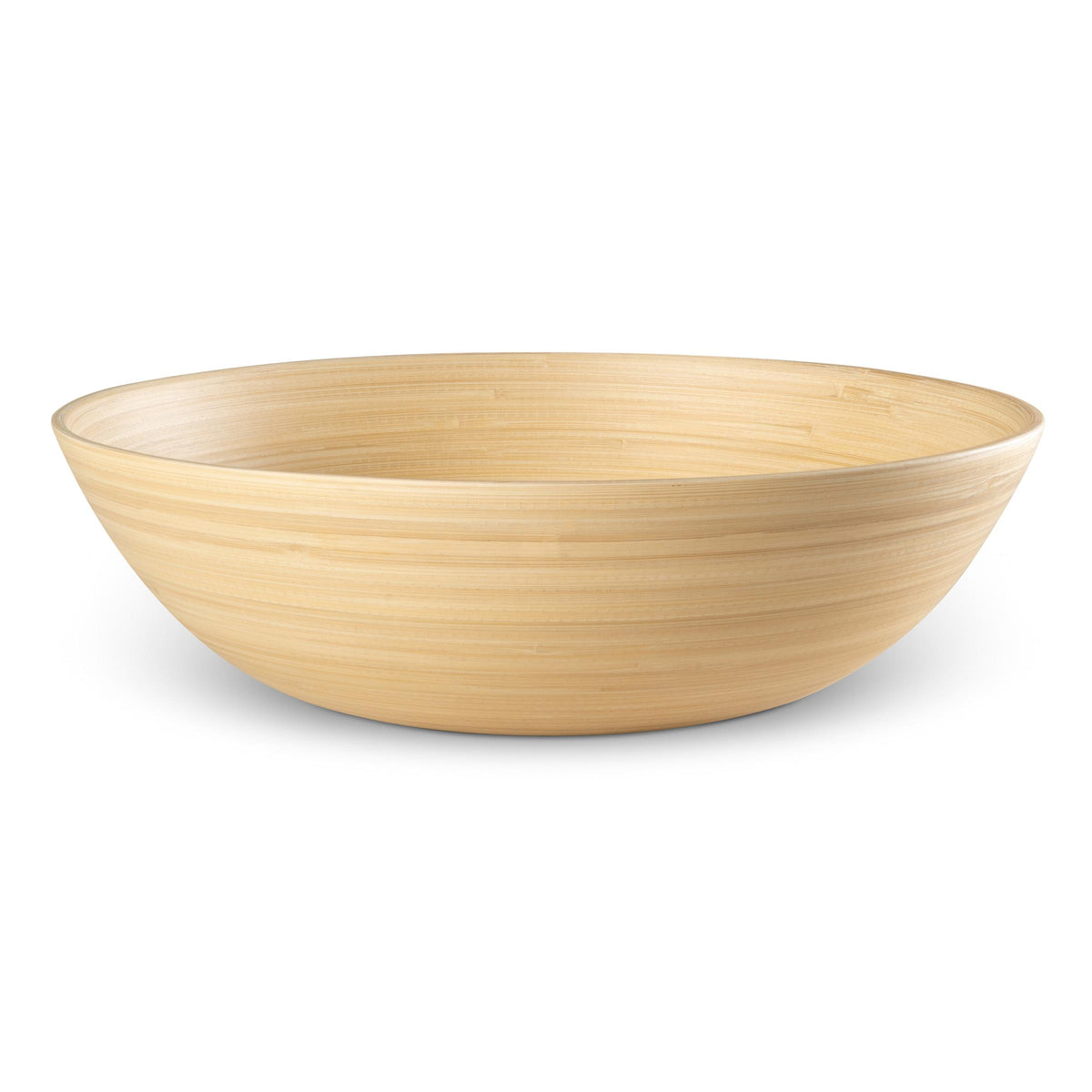 KitchenSupply LEXA - 12-Inch Bamboo Salad Bowl - Natural Bamboo
