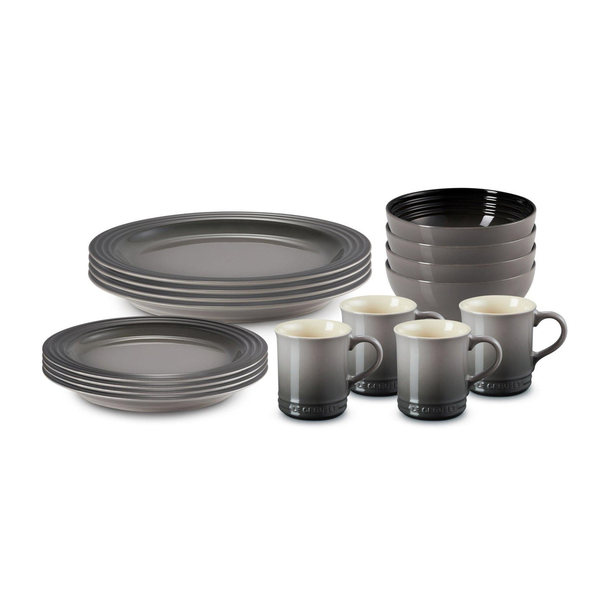 Le Creuset 16pc Vancouver Dinnerware Set Oyster