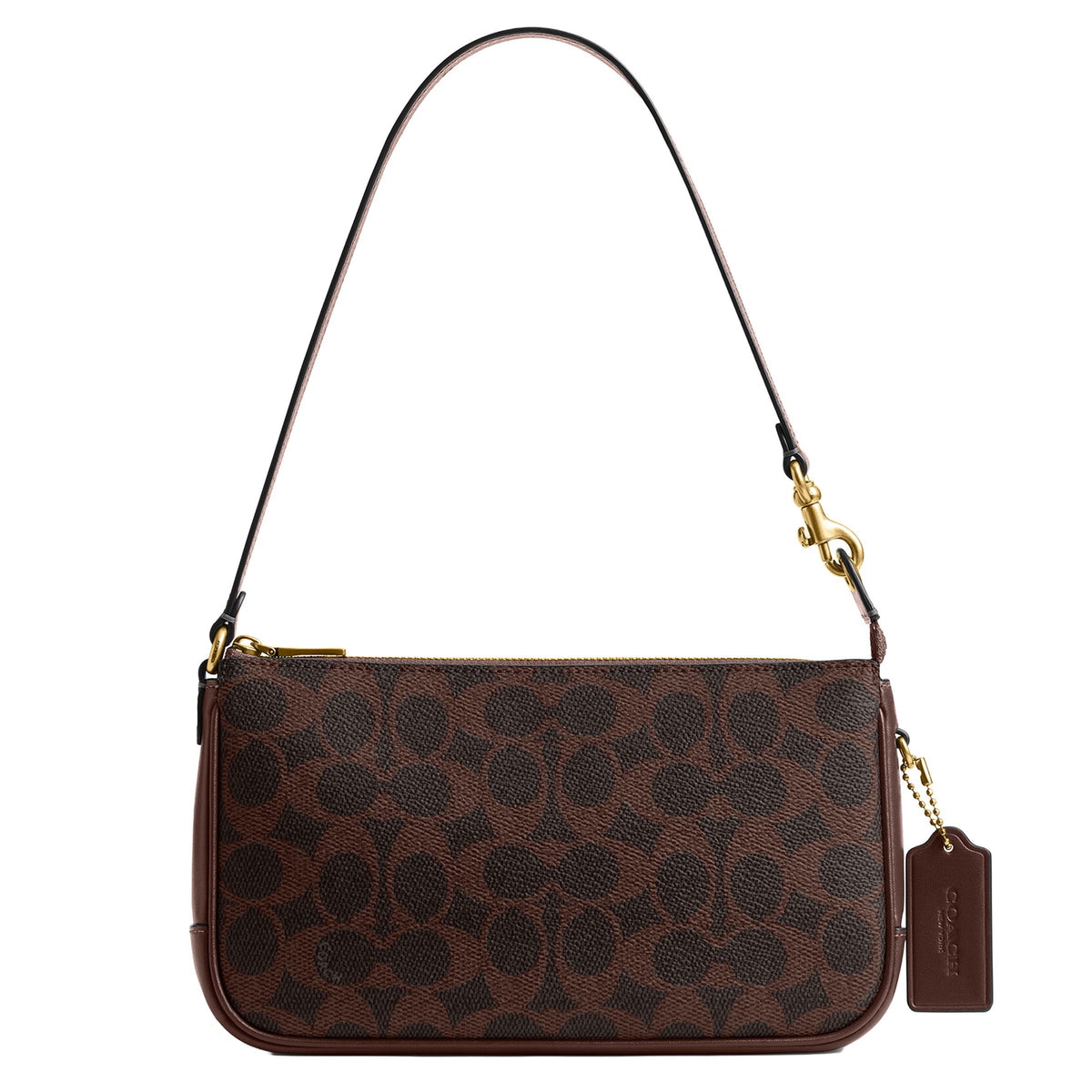 COACH Coated Canvas Signature Plaza Bag 22 -Maple/Brass