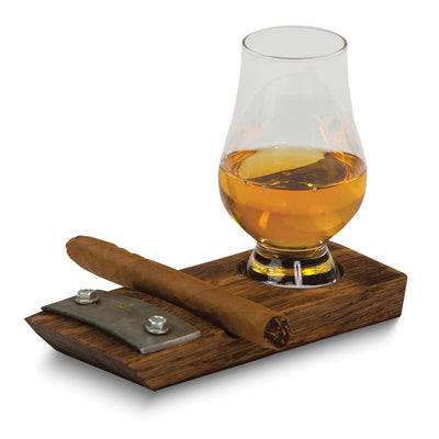 Distinctive Gifts Glencairn Whiskey & Cigar Coaster