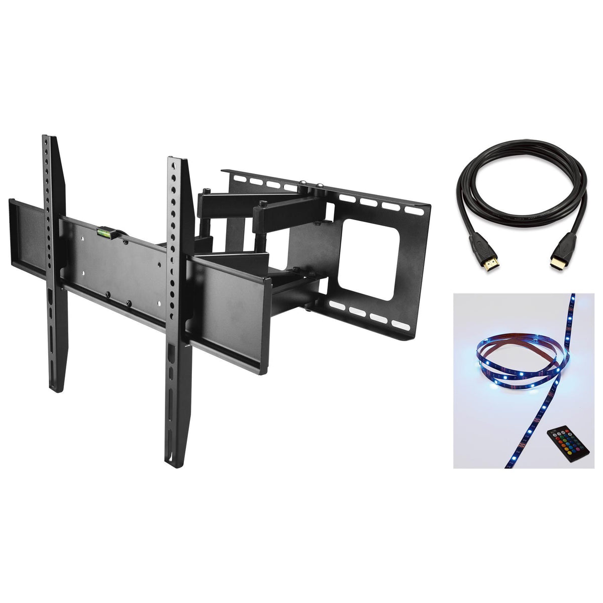 GPX Anchor TV Mount Bundle: Tilt/Swivel TV Mount