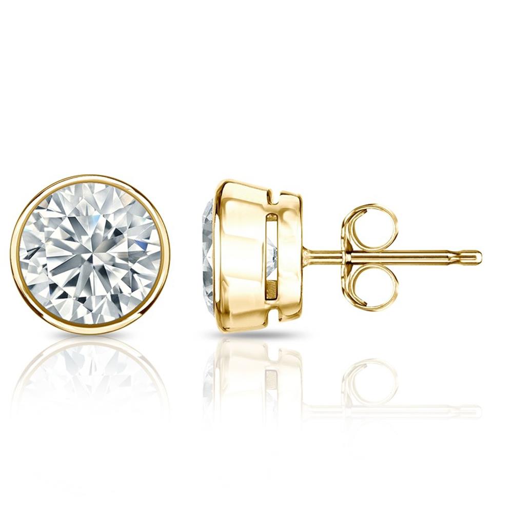 Prestige Boutique Diamonds Bezel-Set Lab Grown Diamond Stud P-Back Size 1.50 TCW