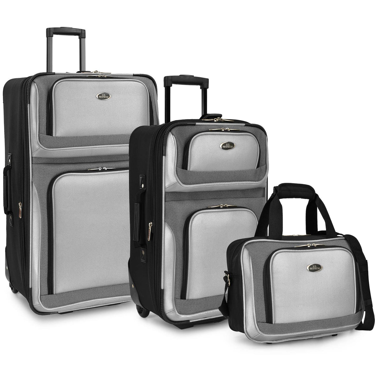 Traveler's Choice New Yorker 3-Piece Rolling Luggage Set, Blue