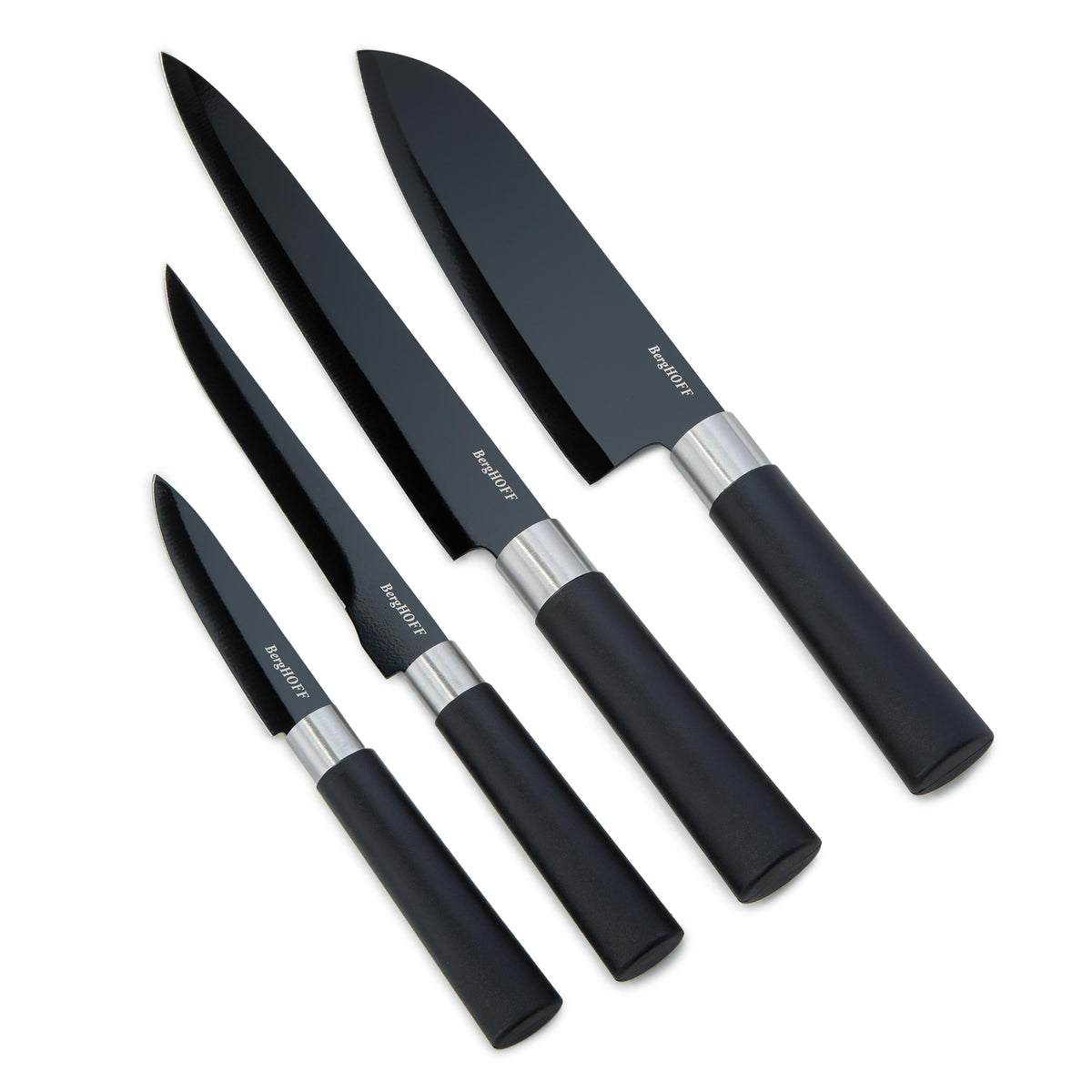 BergHOFF DiNA Prime 4pc Non-Stick Ceramic Knife Set with Polypropylene Handles