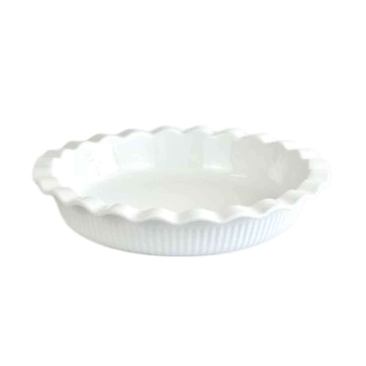 Gourmet Edge White 9" Ruffle Pie Dish