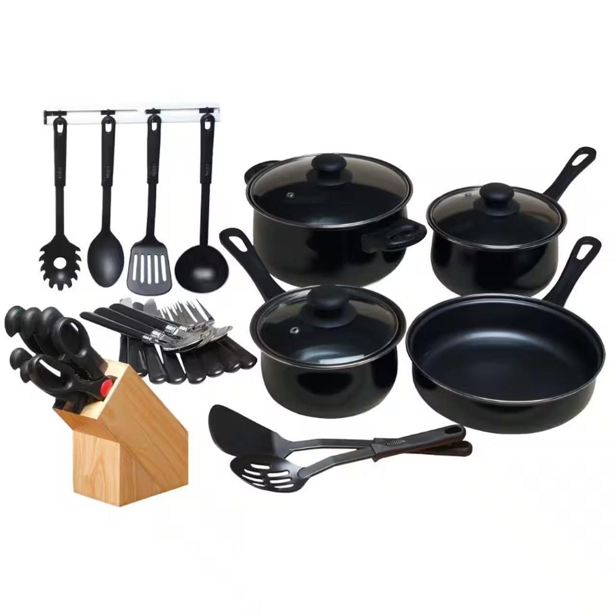 Bella Home Gibson All U Need 32pc Total Kitchen Cookware Set