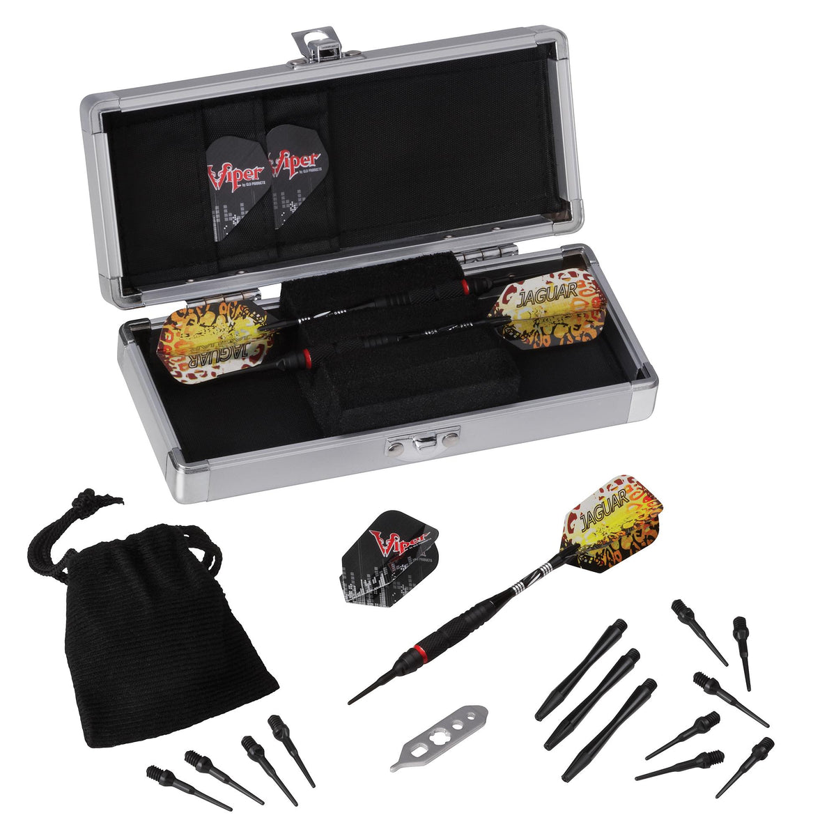 Viper Jaguar Tungsten Soft Tip Darts 2 Knurled Rings 18 Grams