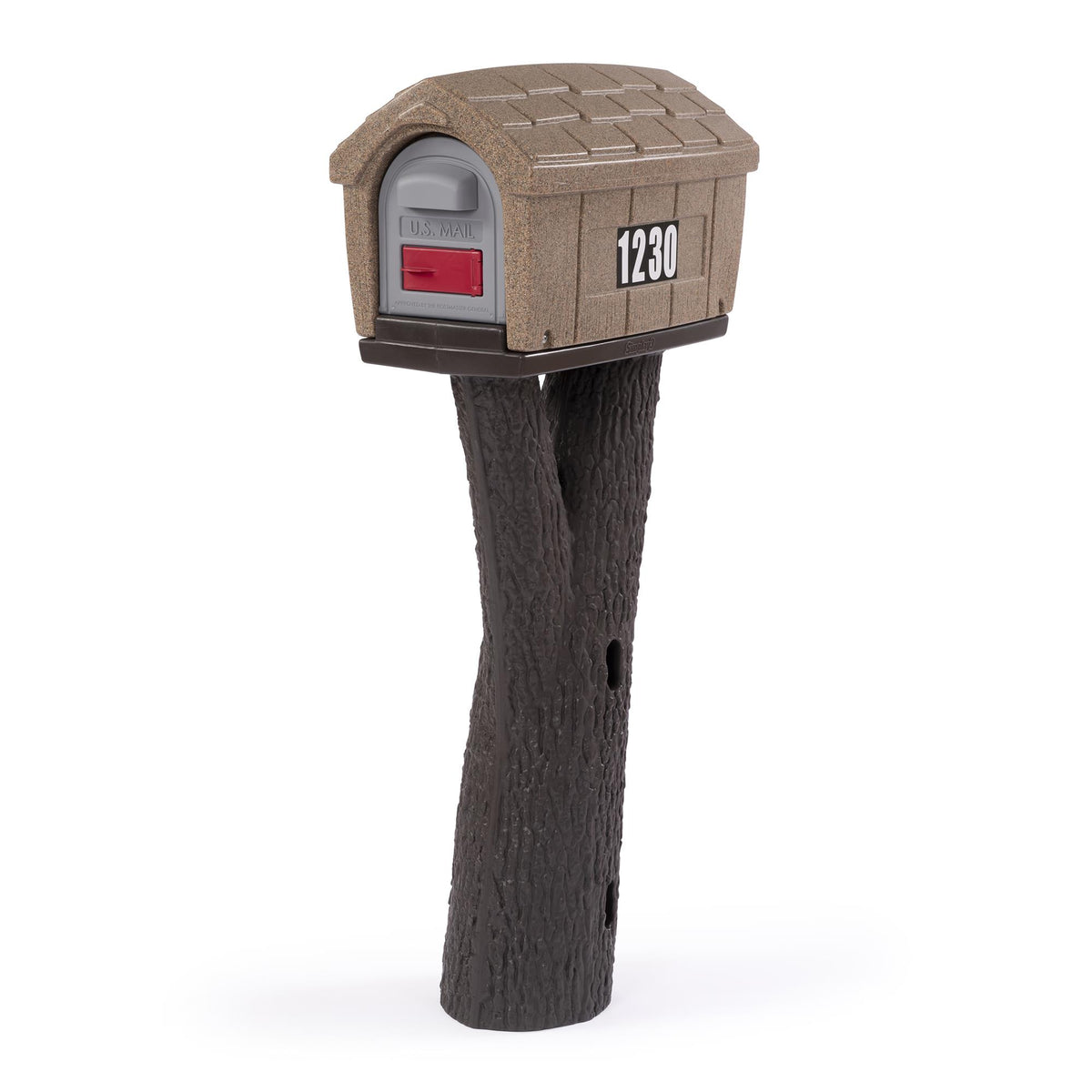 Simplay3 Rustic Home Mailbox (Sandstone/Espresso)