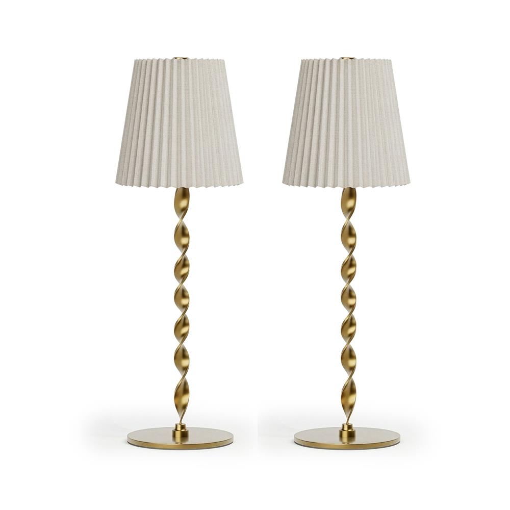 Bell + Howell Rechargeable Twisted Table Lamp Size 14" 2 Pack