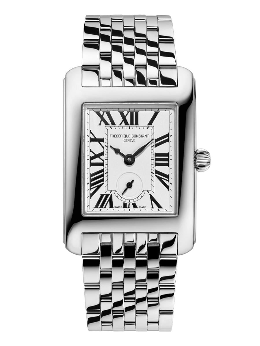 Frederique Constant Ladies' Classic CARREE Stainless Steel Bracelet watch, Silver-Tone dial