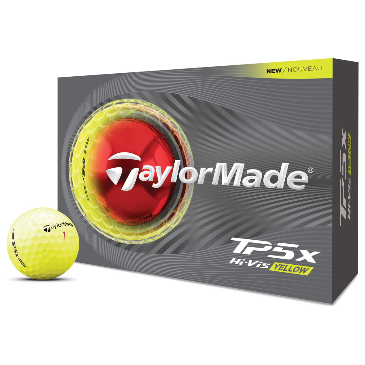 TaylorMade TP5x Yellow Golf Balls - 1 Dozen