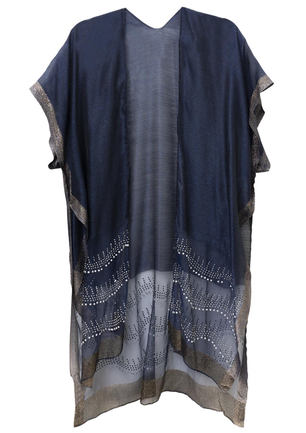 Jessica McClintock Two Tone Kimono with Pearls And Stones