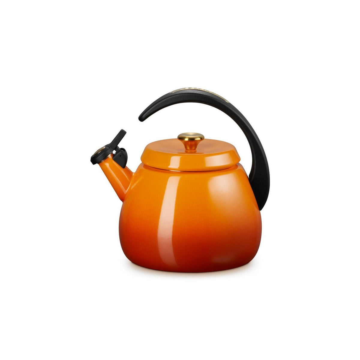 Le Creuset 2.2qt Enamel on Steel Cloche Kettle w/ Gold Knob Persimmon