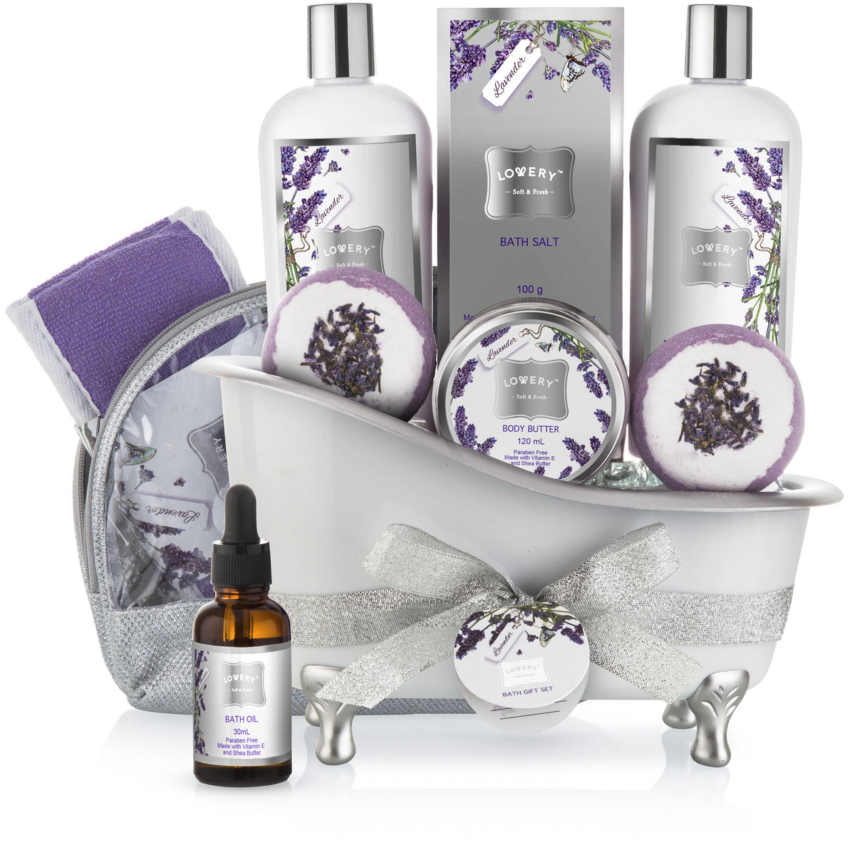 Lovery Lavender Bath Gift Set Size 9 Pieces