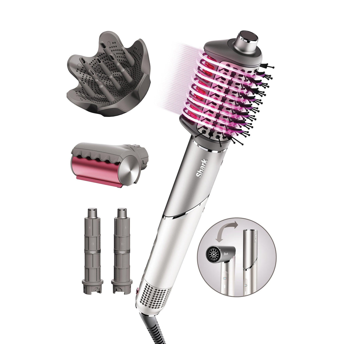 Shark FlexFusion Air & Ceramic Styling System w/ Diffuser Metallic Mist