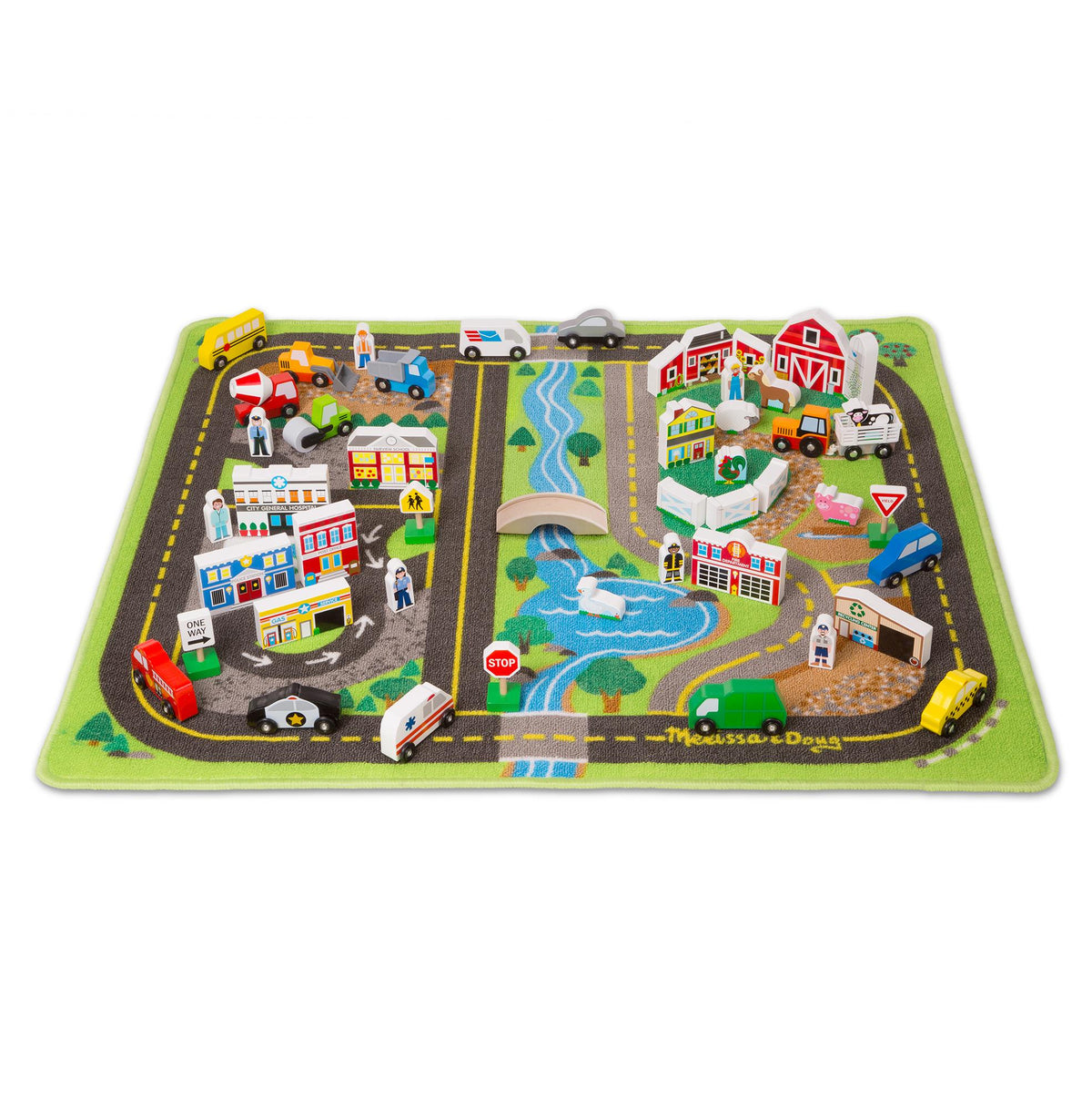 Melissa & Doug Deluxe Road Rug Play Set Ages 3+ Years