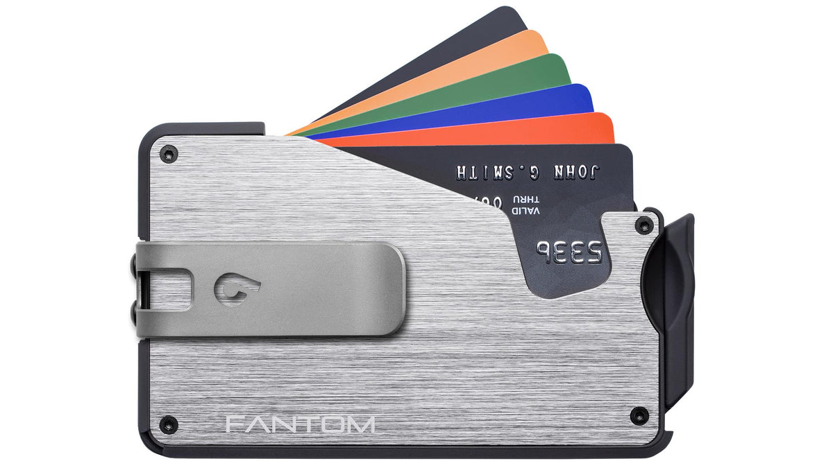 Fantom S Wallet, Slim, Titanium with Money Clip