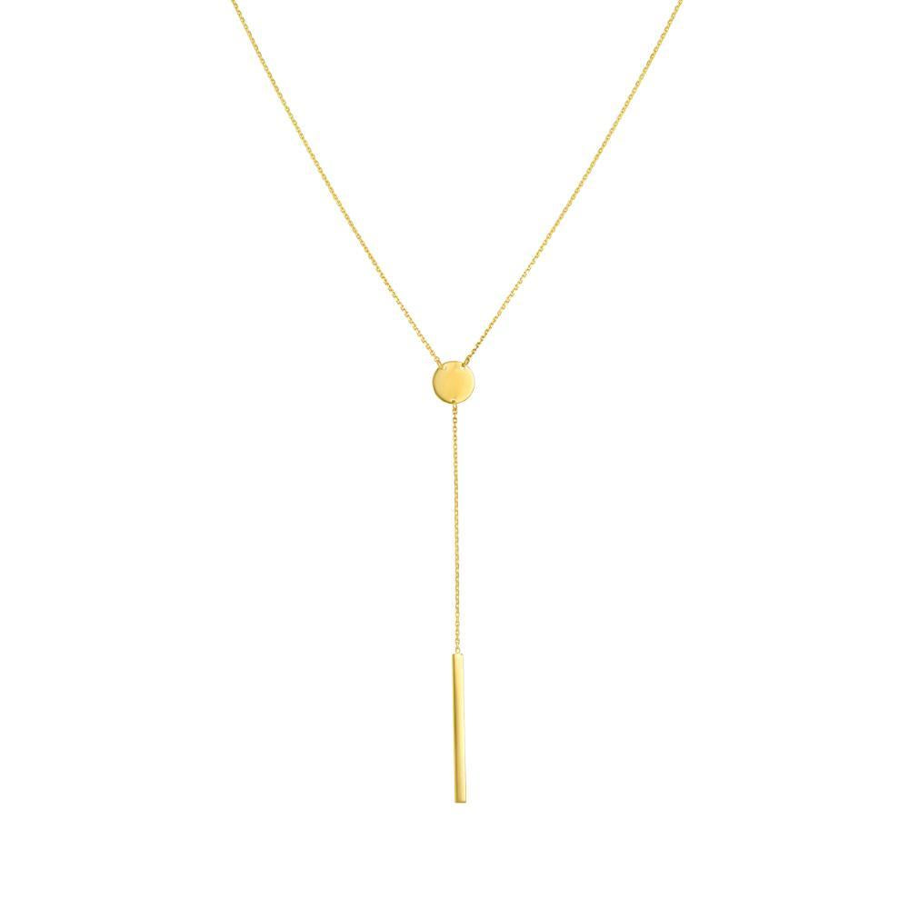 HAWLEY ST Disc and Bar Lariat 18" Necklace
