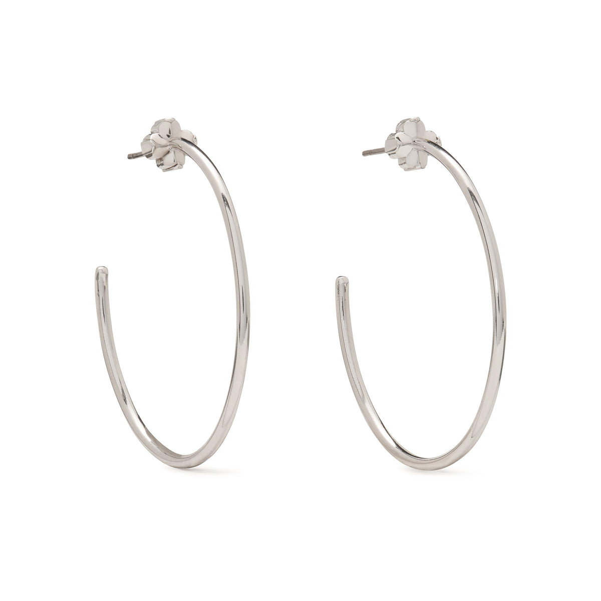 kate spade new york Spade Flower Hoops - Silver