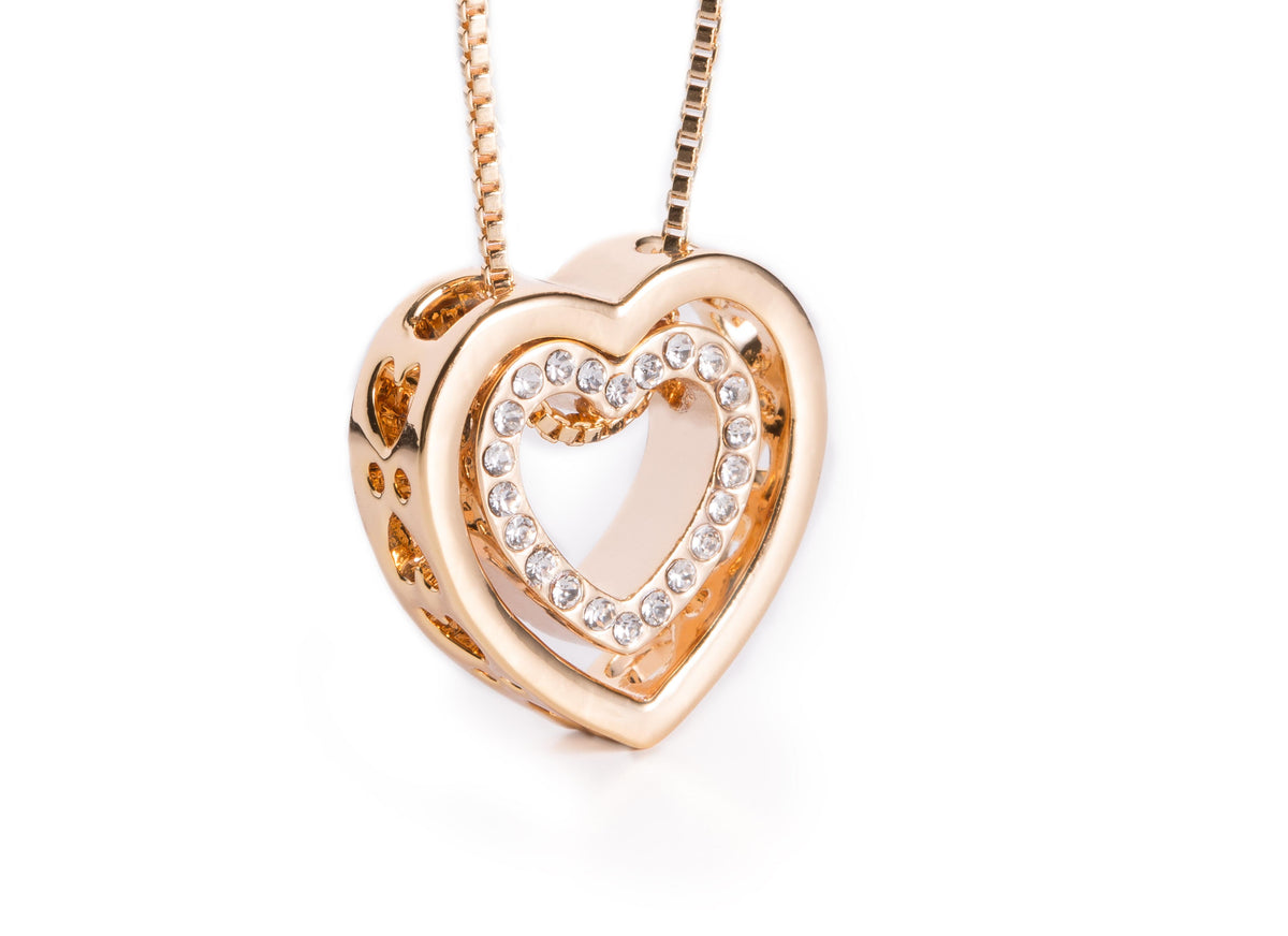DKD Love is in the Air Gold Heart Necklace