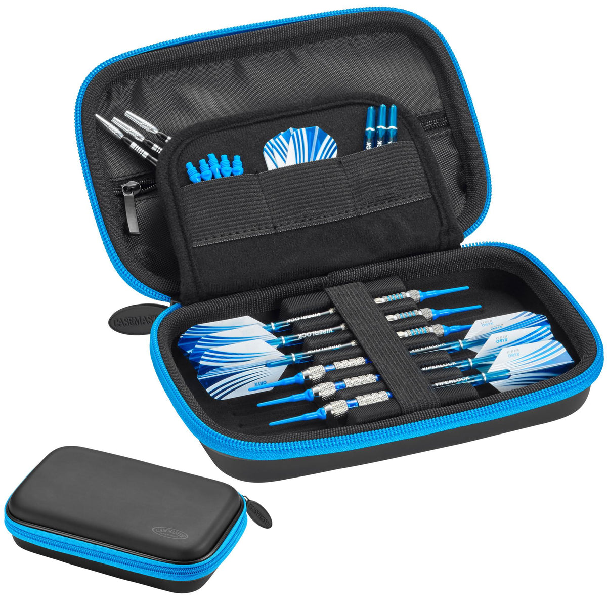 Casemaster Sentinel Dart Case with Blue Zipper