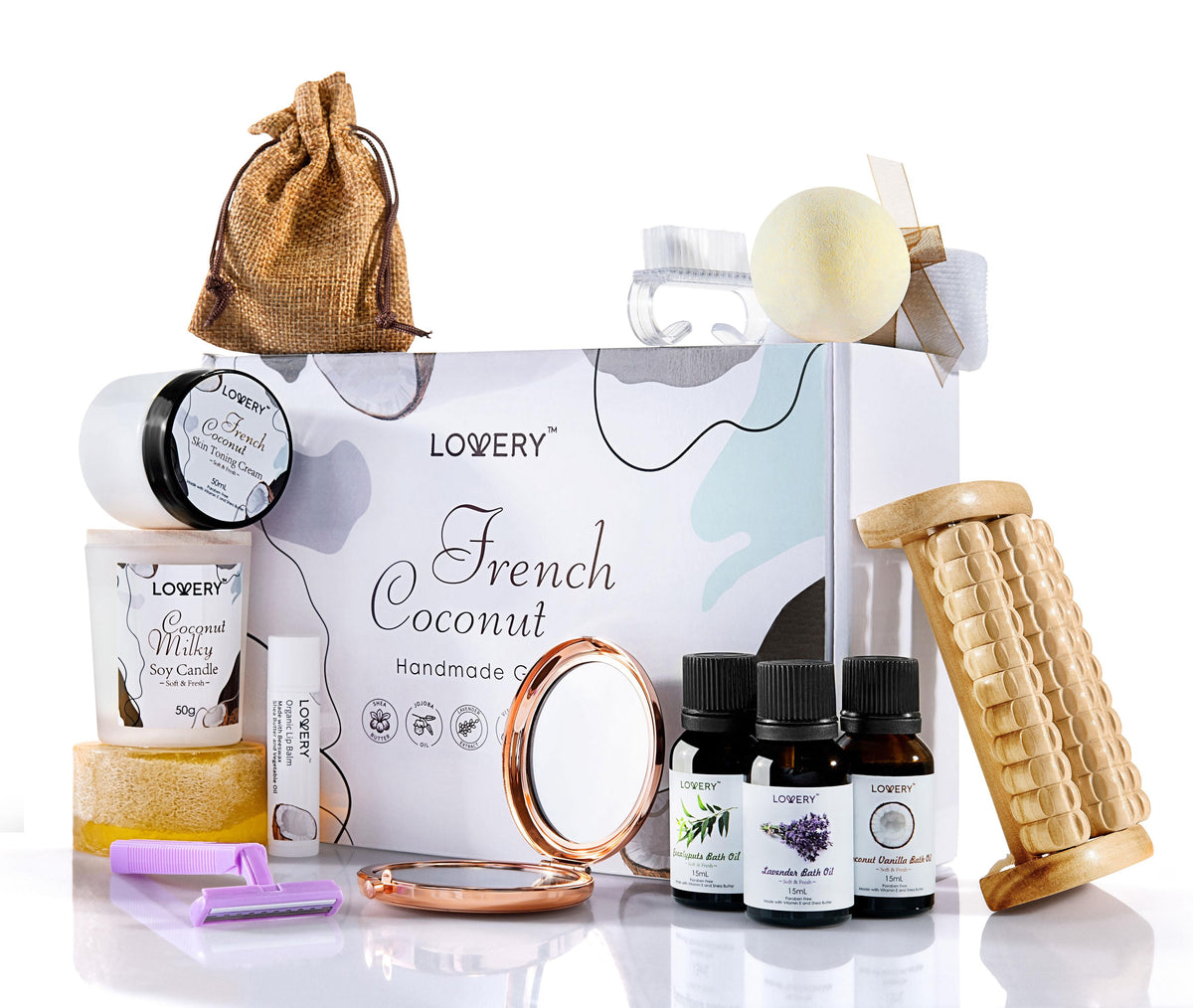 Lovery French Coconut Handmade Gift Box Size 20 Pieces