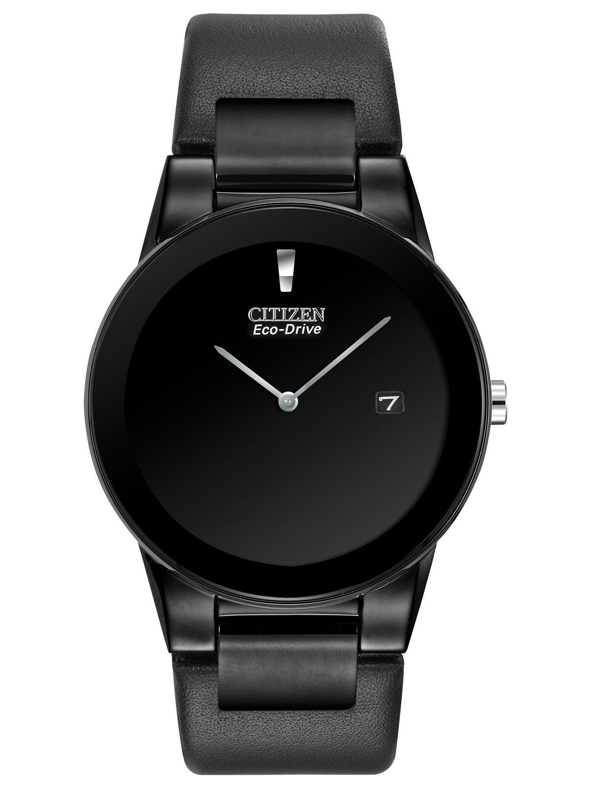 Citizen Mens Axiom Eco-Drive Black Leather Strap