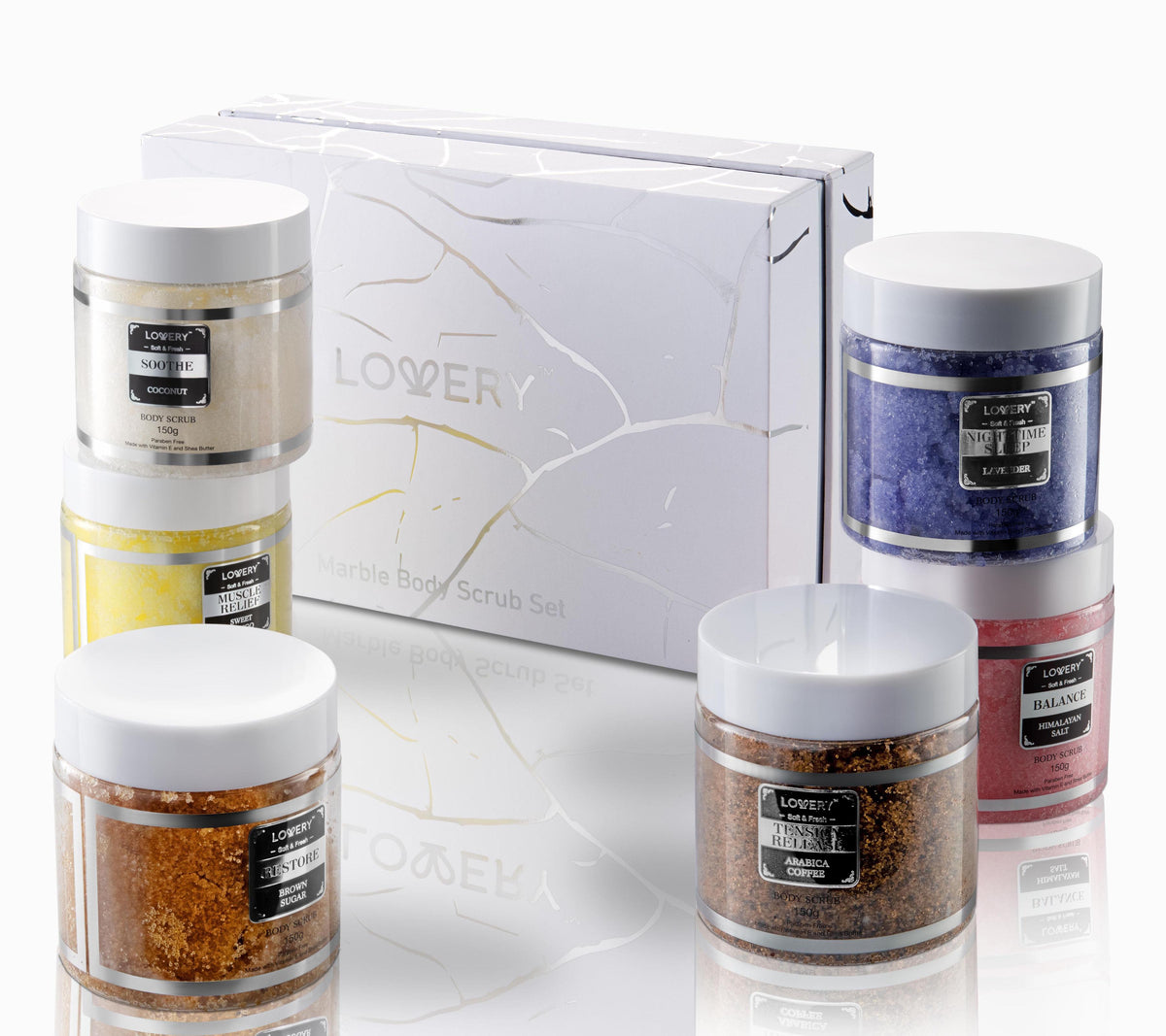 Lovery Body Scrub Gift Set Size 8 Pieces