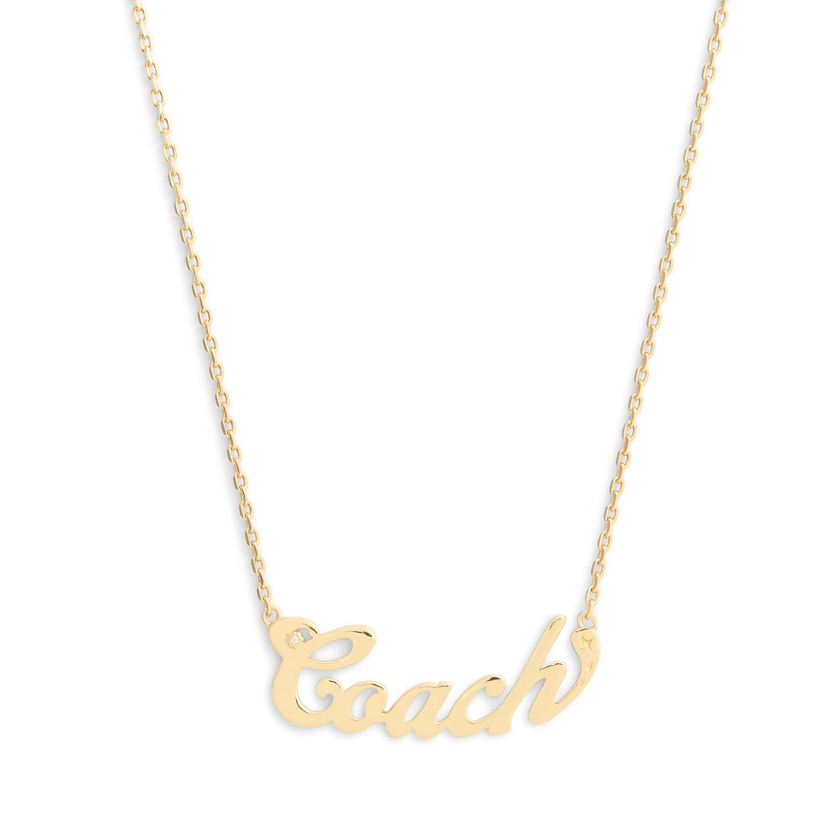 COACH Nameplate Pendant - Gold